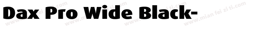Dax Pro Wide Black字体转换